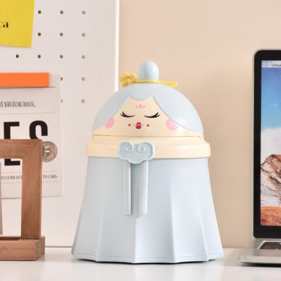 Garbage Can Princess Shape Office Bathroom Car Hotel Deskside Small Trash Can Compact Desktop Waste Bin