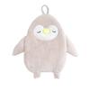 1Pc Cute Cartoon Penguin Hand Towel Soft Coral Velvet Absorbent Hanging Home Kitchen Cloth Kids Gift
