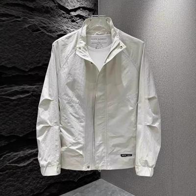 Factory Direct Men'S Clothing Store Early Spring Outdoor Stand-Up Collar Trend Simple Handsome Solid Color Boutique Casual Coat Men