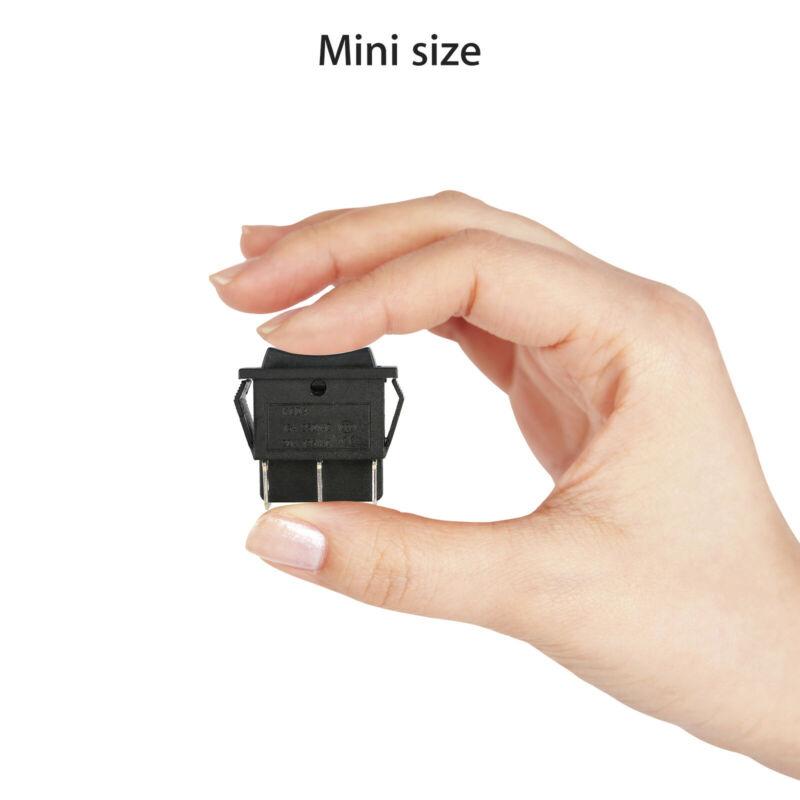 Mini Rocker Switch Black Double pole/throw For car motorcycle boat Accessories