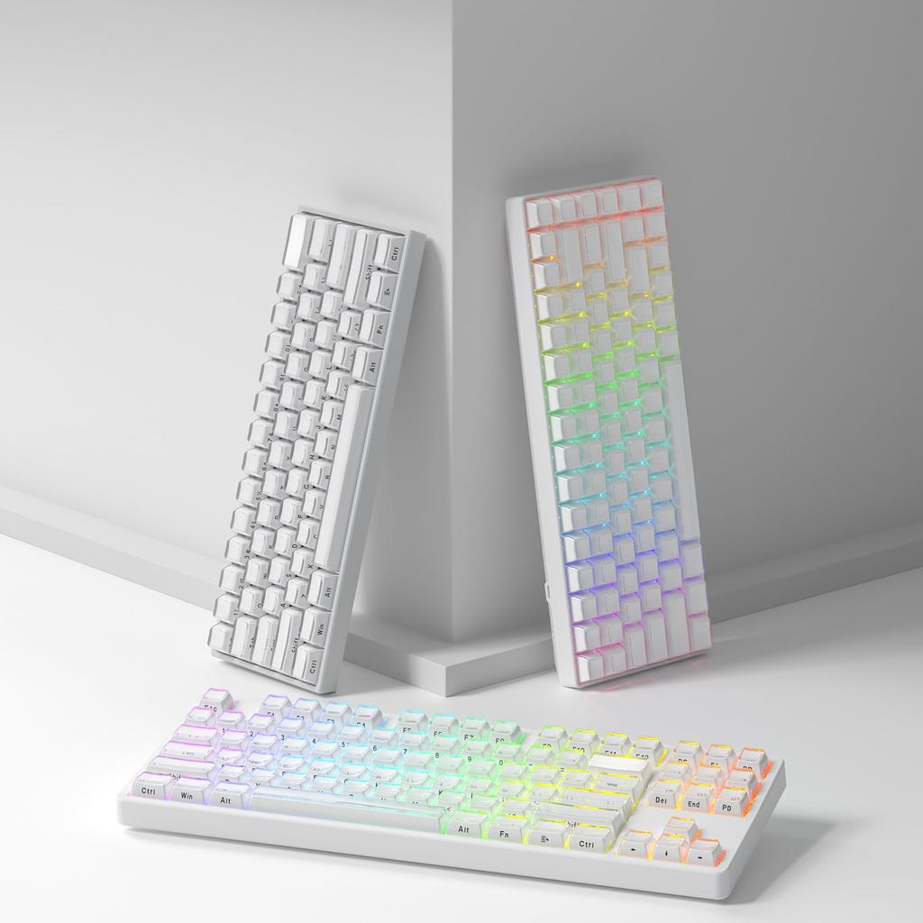 XVX Keycaps 113 Keys Crystal Clear Keycaps Letter Side Engraving OEM Profile 113 Keys Custom for Cherry Gateron MX Switch Mechanical Keyboard Keyboard