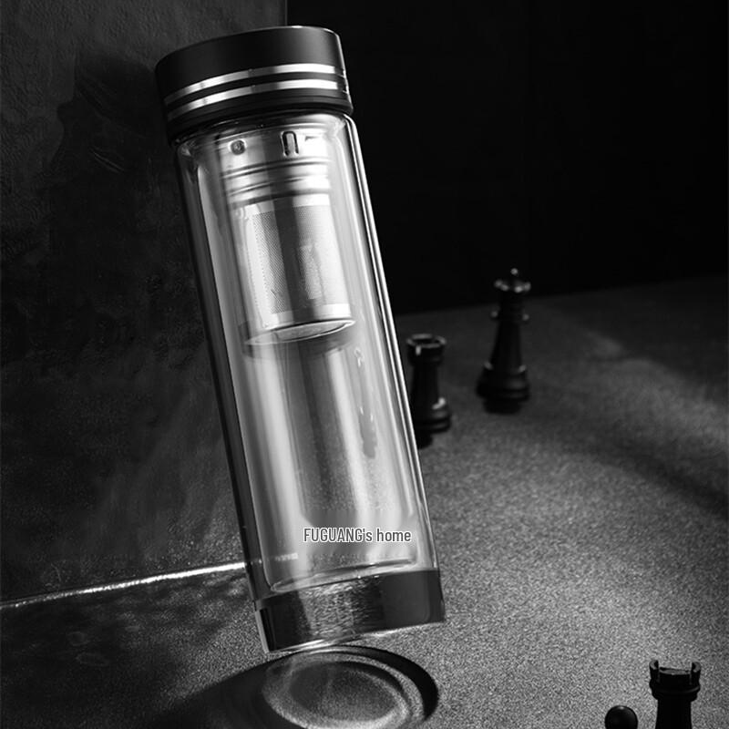 Fuguang Double-Layer Glass Tea Infuser Bottle