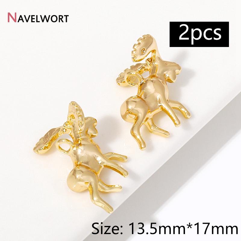 2Pcs 14K Gold Plated Brass Metal Conch Pendant,Charms For Jewelry Making,DIY Earring Bracelet Necklace Making Findings Supplies