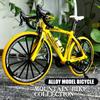 RUM1:8 Scale Mountain Bicycle Alloy Bicycle Model Light & Sound Effect Diecast Car Toys for Boys Baby Toys Birthday Gift Car Toys Kids Toys Car Model