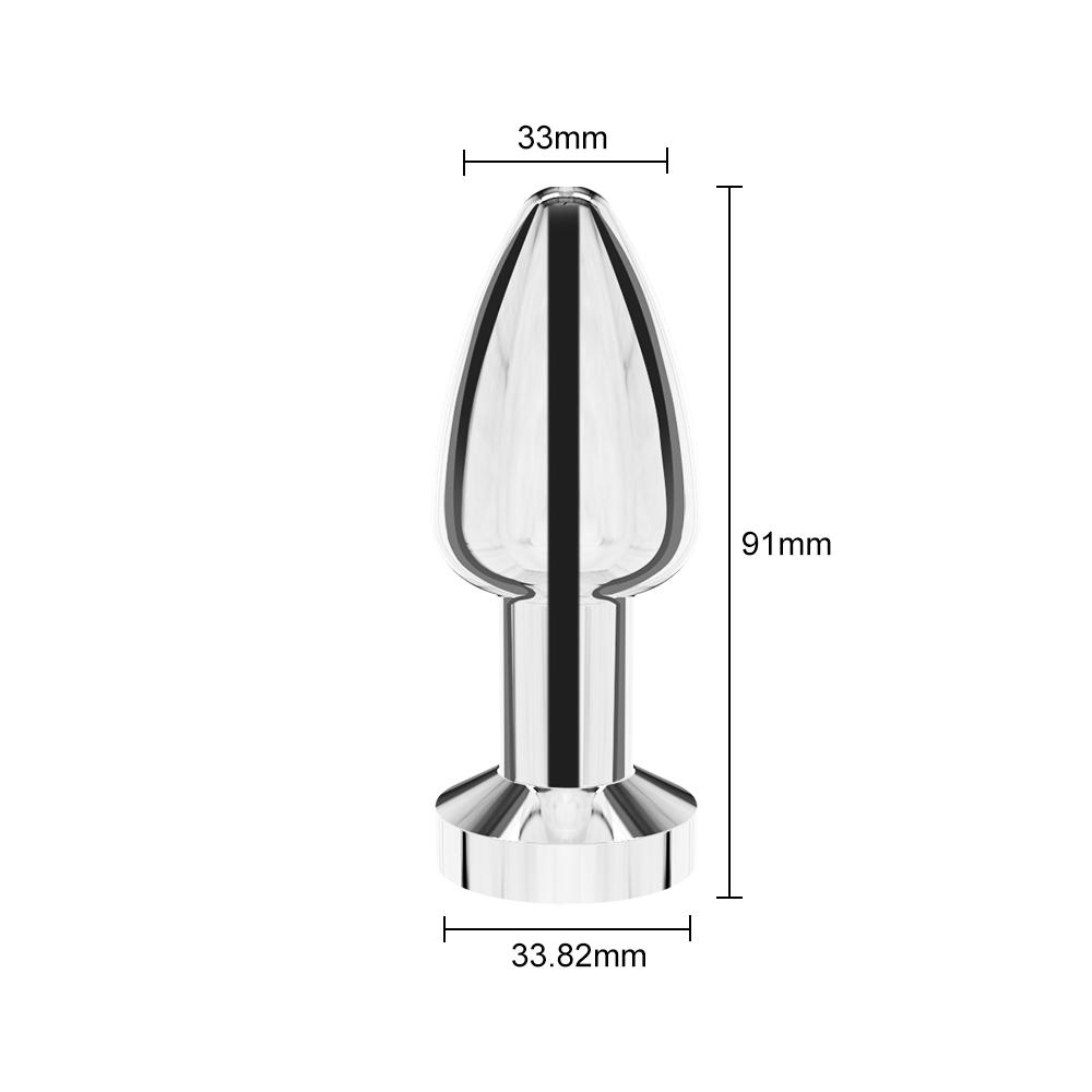 10 Frequency Vibration Charging Butt Plug Prostate Massage Vibrator Stainless Steel Anal Vibrators Adults Sex Toy For Men Women