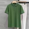Turn-down Collar Business Casual Fashion T-Shirts Pullovers Temperament Simplicity Solid Button Short Sleeve Men's Clothing 2026