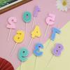 Candy Colored Happy Birthday Number Candle Children's Party Creative Cartoon Jelly Colored Valentine's Day Activity Candle