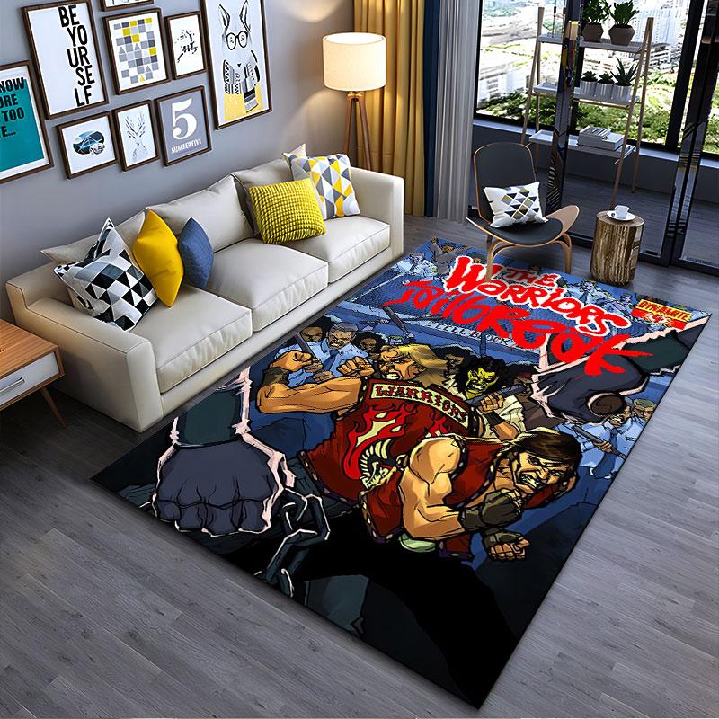 Warriors Jailbreak Graphic Carpet suitable as a non-slip mat for the living room or bedroom sofa