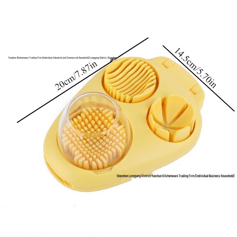 Flower-Shaped Three-in-One Egg Slicer and Dicer