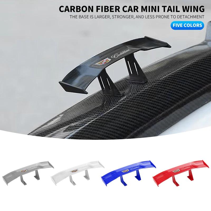 Carbon Look Car Rear Spoiler Mini Wings Decoration Auto Accessories For Cadillac XT4 XT6 CTS DTS STS XTS ATS BLS SLS CT5