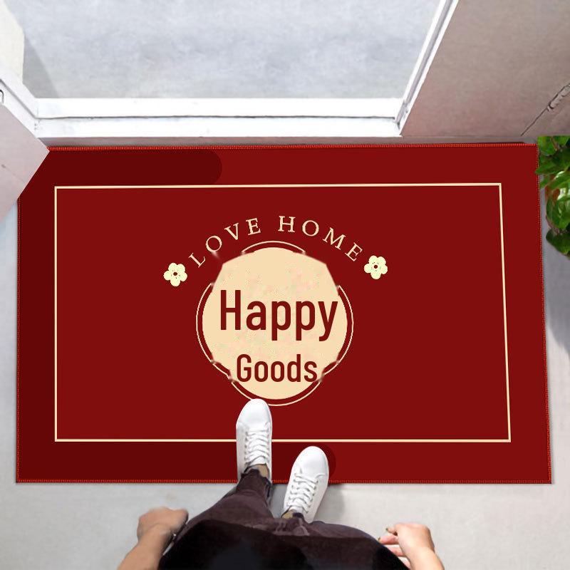 Kırmızı Düğün Kapı Paspasları - Yeni Evlilerin Dekorasyonu İçin Şık Giriş Halısı