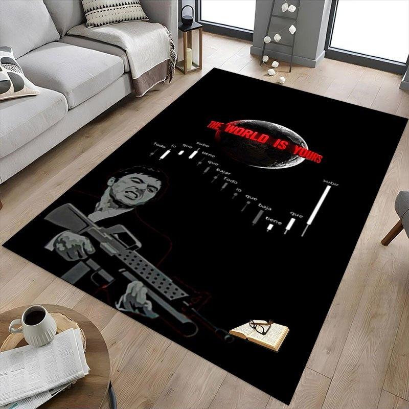 1pc Scarface Office Carpet Chair Mats Soft, Comfortable, All Season,Perfect for Home, Bedroom, or Office Decor, Perfect Gift for