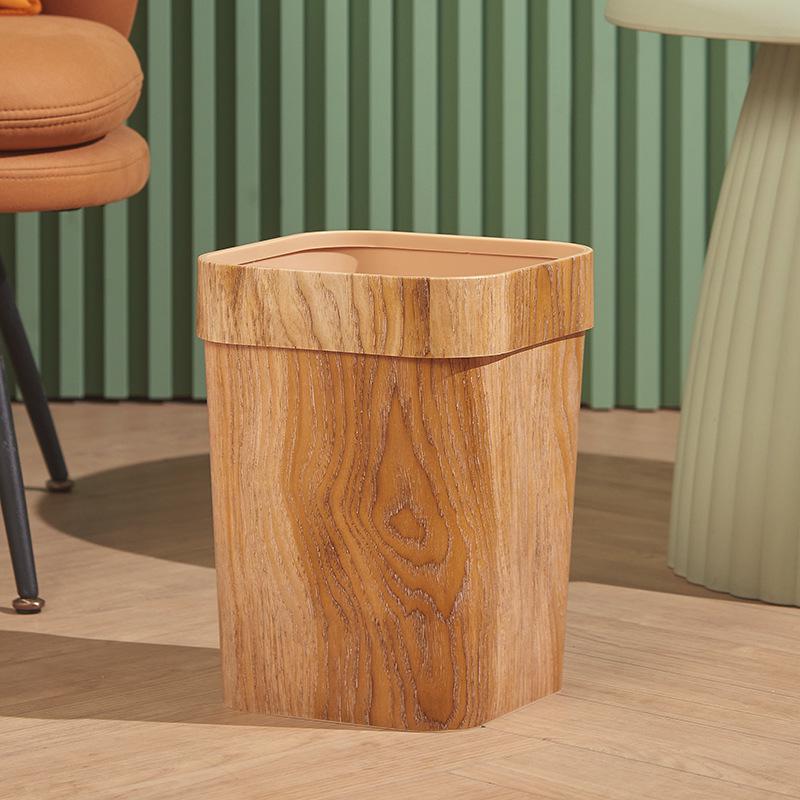 Black Marble Pattern Trash Can for Home - Living Room, Kitchen, Bathroom