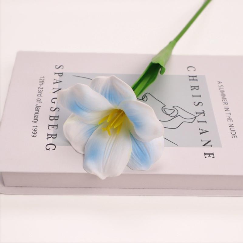5pc Simulation Flower Brownie Tulip Cloth Fake Flower Photo Prop Small Bouquet Home Decor Dining Table Decoration Accessories