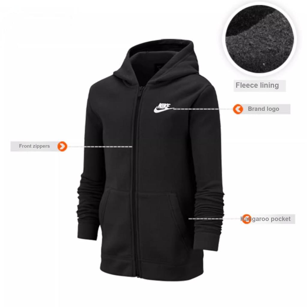 Nike Fleece-Lined Embroidered Logo Casual Sports Set Kids Activewear Black BV3634-010