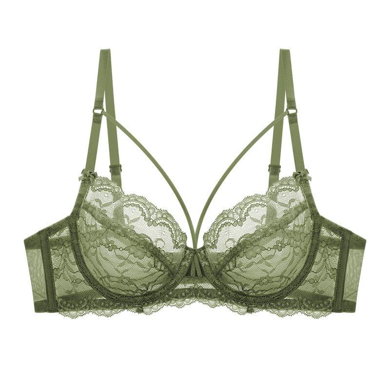 Neues reines Verlangen sexy Spitze transparent kleines Brust-Unterwäsche-Damenanzug dünn dick mm große Brust kleine große Größe BH-Abdeckung