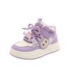 Labub girls sports shoes 2025 autumn and winter new velvet children's high-top board shoes girls cartoon casual shoes