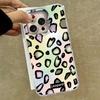 For iPhone 16 15 14 13 12 7 8 Plus Pro Max 16e 11 SE 2020 XS XR 5G Phone Case Fashion Korean Cute Leopard Print Vortex Pattern