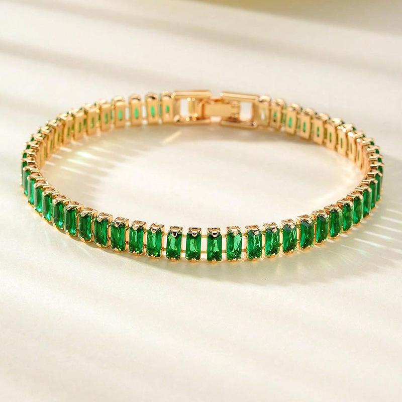 2026 Chain European and American Double-row Tennis Chain Bracelet Men's and Women's Fashion Three-row Full Diamond Jewelry