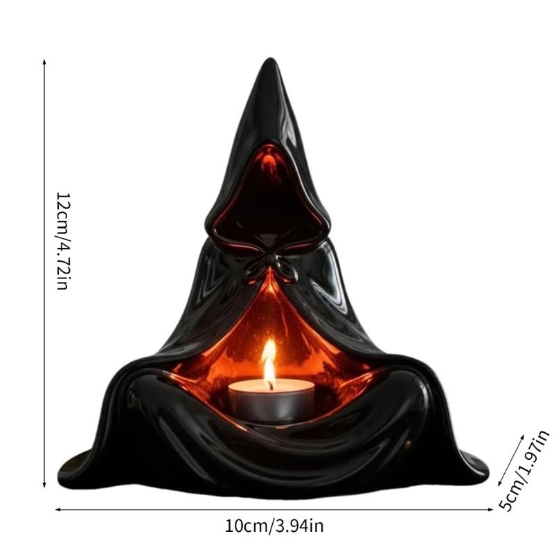 Magically Wizard Themed Figurine Tealight Candleholder Perfect Gift For Halloween Birthdays Holiday Resins Craft Ornament