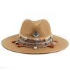 Ethnic Style Handmade Decorative Straw Hat, Male and Female Gender-neutral Outdoor Sunshade Sun Hat, Sunscreen Hat