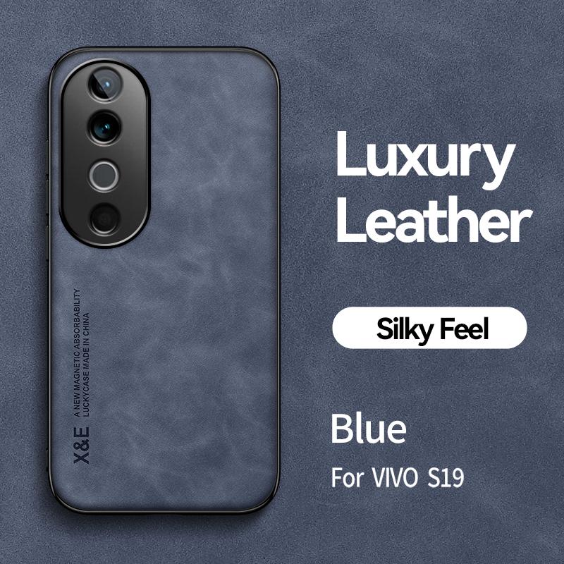 For Vivo V40 Magnetic Case Matte Leather Cover for Vivo V40 Pro Camera Shell Shockproof Phone Fundas for Vivo V30/Vivo V30 Pro