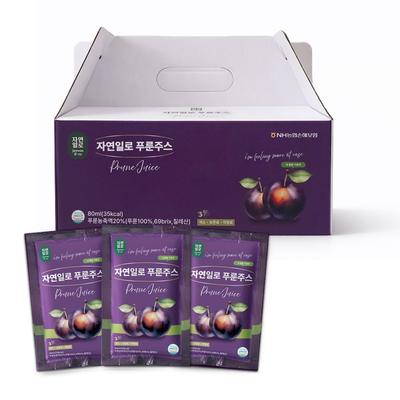 Jayeonillo 100% Prune Low-Calorie High-Sugar Prune Juice 20 Pcs 80ml