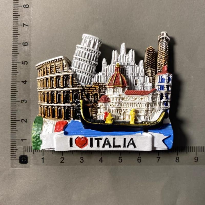 Italy 3D Fridge Magnets, Travel Souvenir Fridge Magnets, Handmade Fridge Magnets, Decorative Fridge Magnets