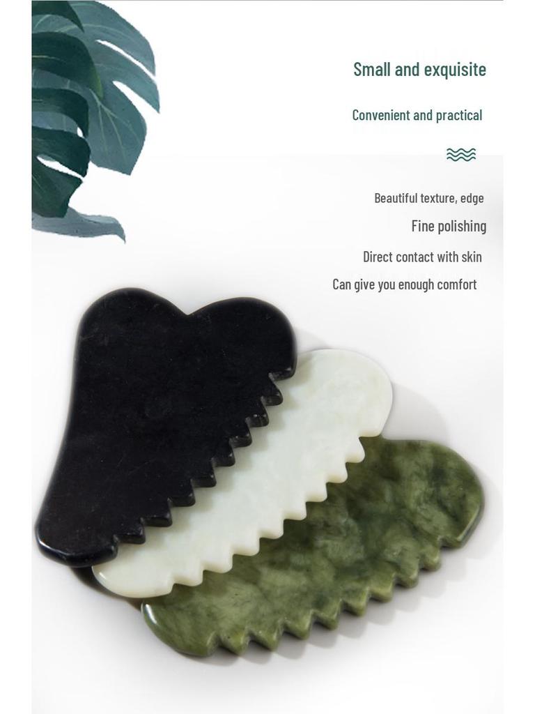 Heart-shaped Xiuyan Jade Gua Sha Board for Face and Eyes - Universal Beauty Tool