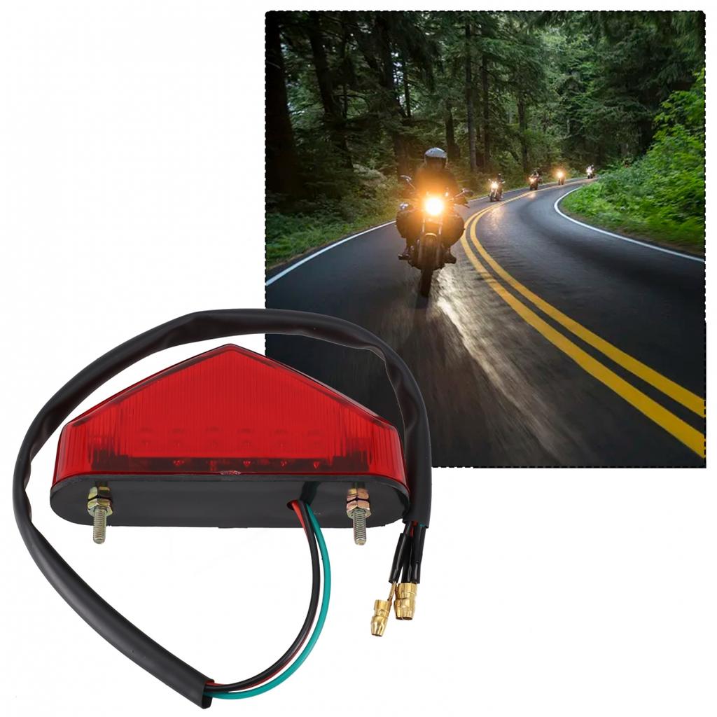 12 LED Motorcycle Headlight And Taillight Wide Angle And Reflective Coating