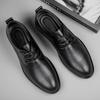 Scarpe Uomo Vera Pelle Traspiranti Formali Eleganti Piatte da Cerimonia Stile Britannico Oxfords Maschili Piatte Antiscivolo Ufficio Scarpe da Lavoro