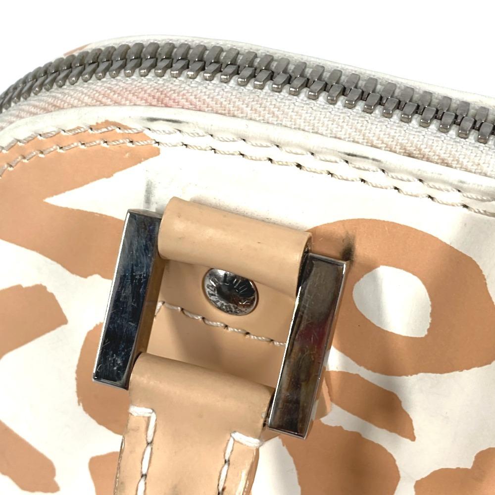 Louis Vuitton M92178  MonogramGraffiti Alma PM Hand Bag Leather Beige/White