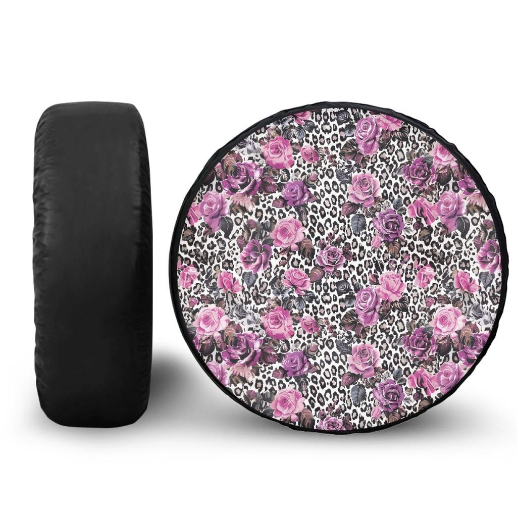 Plant Print Element Pattern Auto Parts Spare Tire Cover Weatherproof Tire Cover
