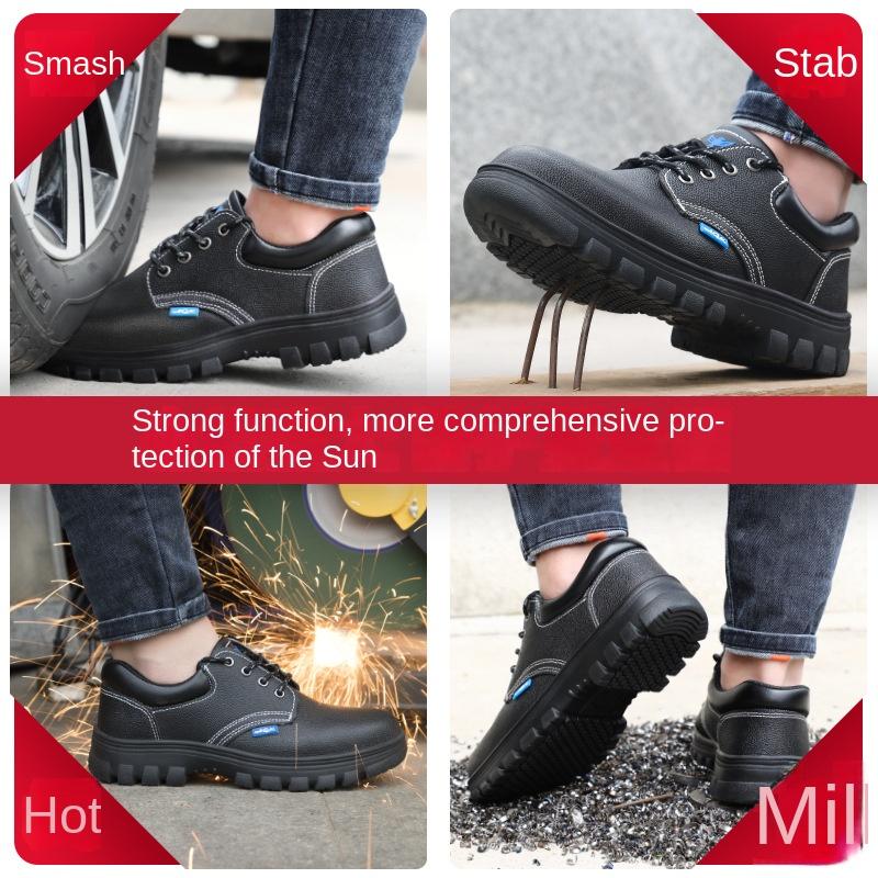 Labor Insurance Shoes Men's Safety Shoes Anti-smashing and Anti-piercing Comfortable Safety Steel Head Work Shoes
