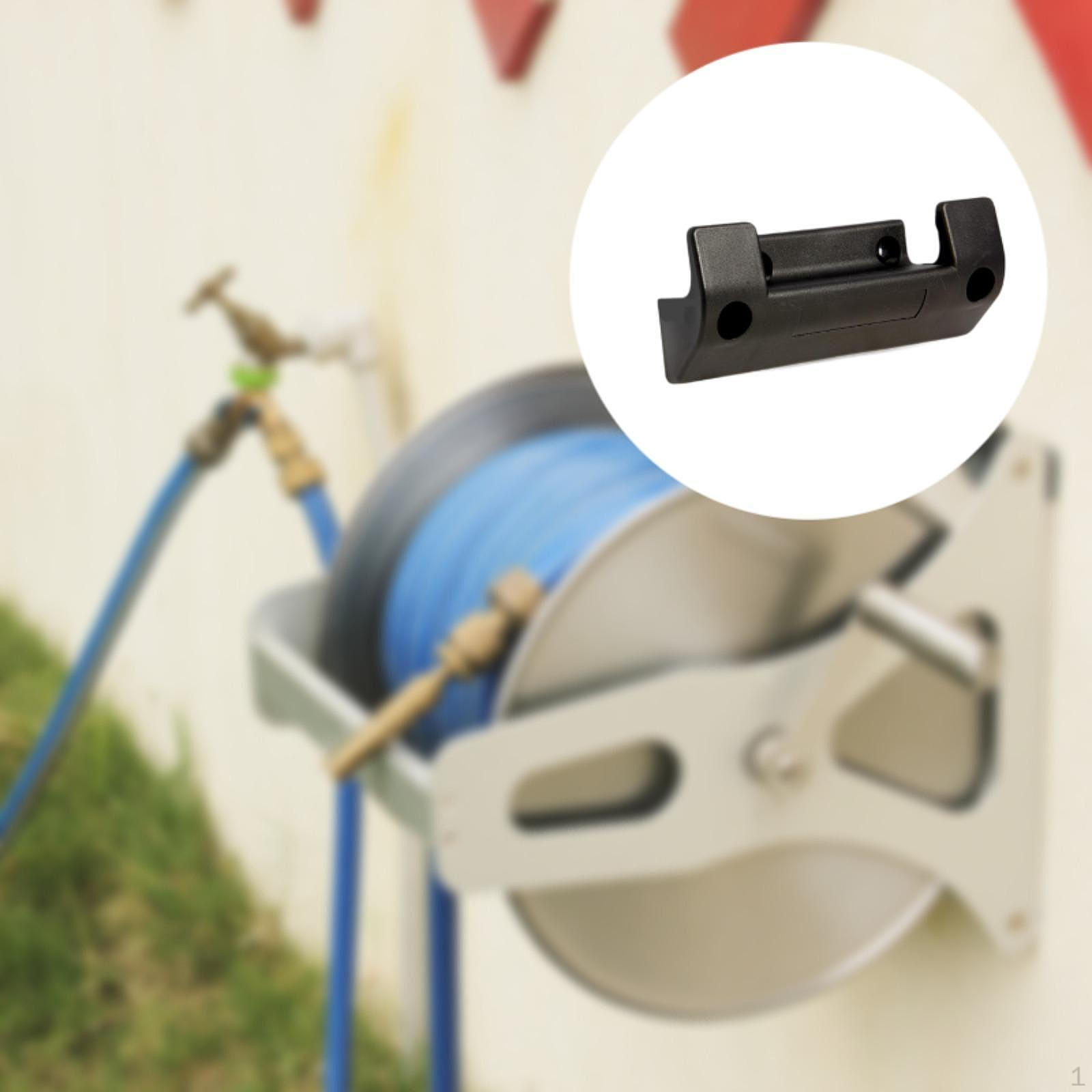 Вешалка для садового шланга, удобный профессиональный настенный держатель для труб для сельскохозяйственного двора на открытом воздухе 14.2cmx3.4cmx3.8cm чёрный