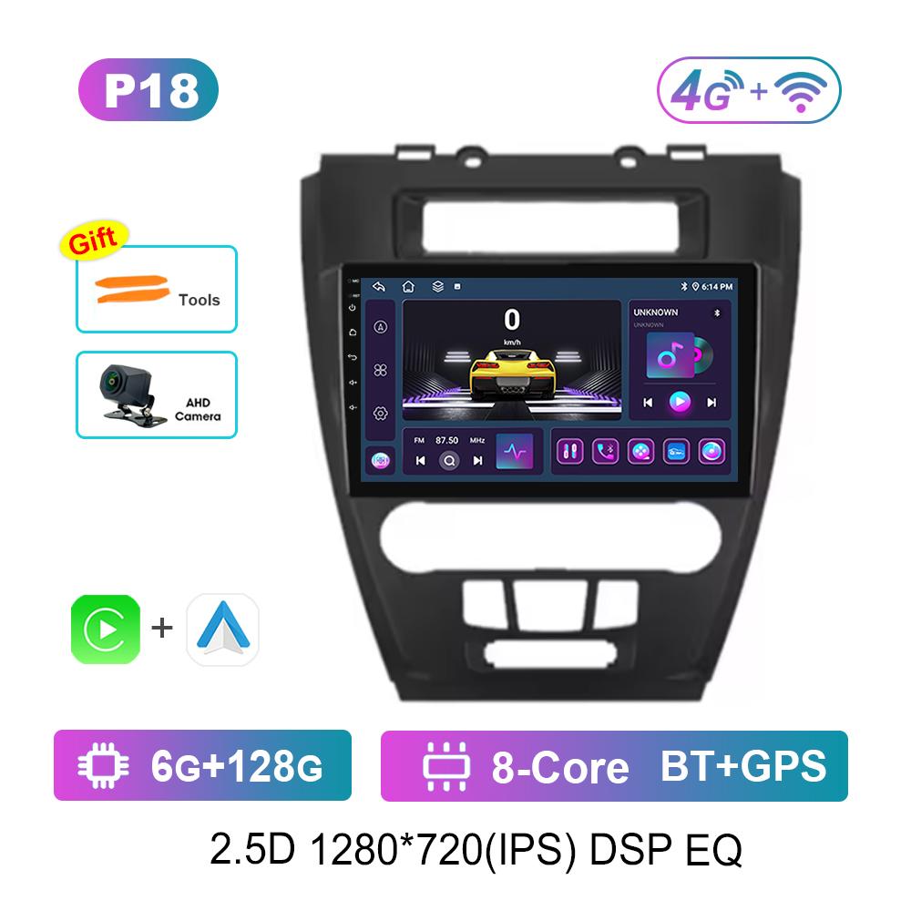 Car Radio Multimedia Player Android System 9'' for Ford Fusion Mondeo Mustang 2009 - 2012 WiFi DSP Stereo GPS Navi 4G HD Screen