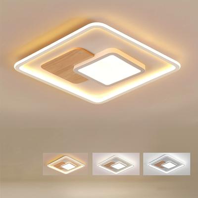 Lámpara de Techo LED Cuadrada Moderna de Lujo con 3 Opciones de Temperatura de Color Diseño Premium para Dormitorio, Comedor, Sala de Estar, Cocina