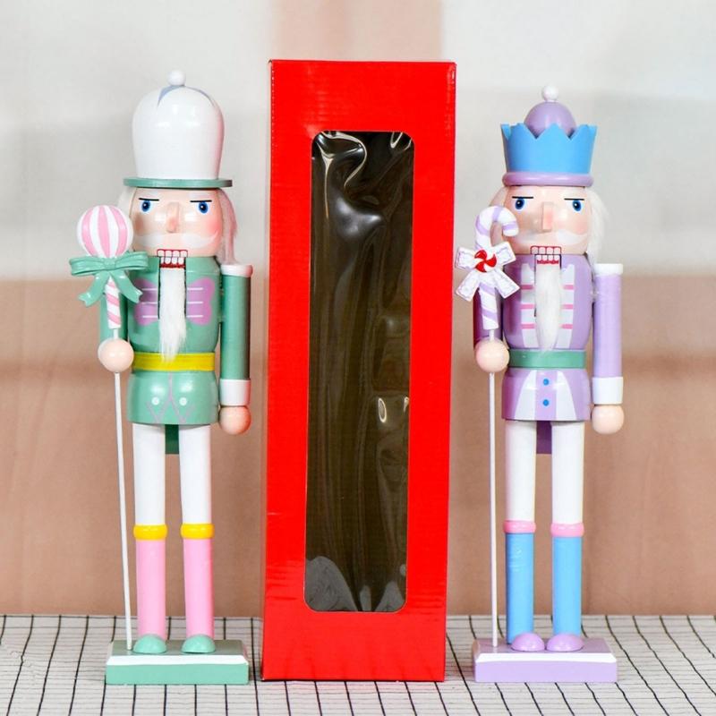 Weihnachts-Nussknacker Ornament Kleiner Holzsoldat Weihnachtsdekorationen Nussknacker Figur Ornament für Tisch Regal