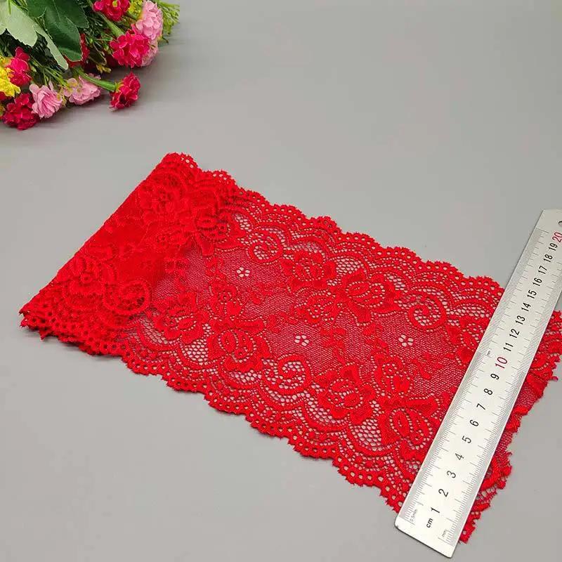 15CM Wide Elastic Lace Fabric 10Yard Flower Pattern Ribbon Lace Trim Ribbon Diy Craft Fabric Width African Fabrics Stretch