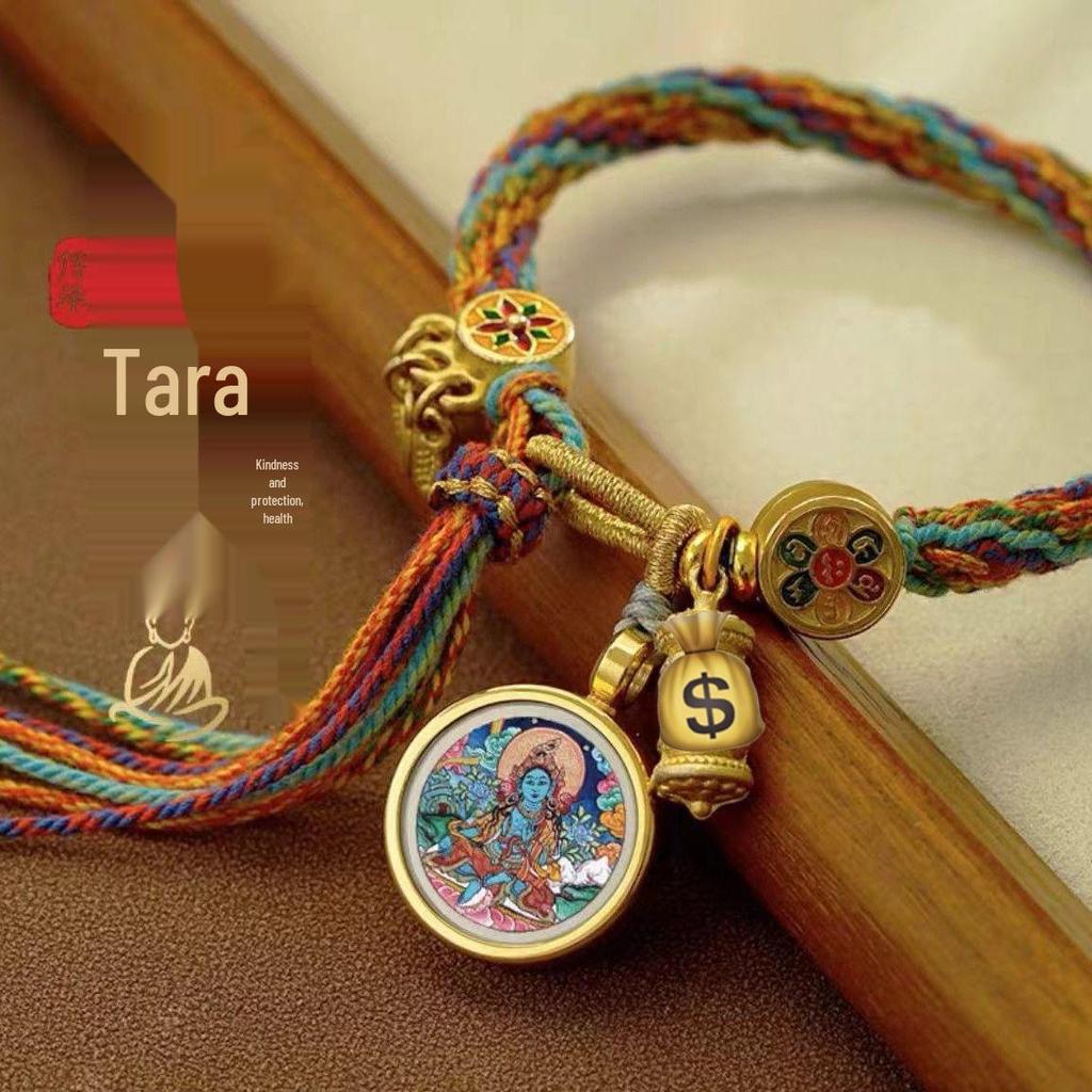 Tibetan Zodiac Guardian Bracelet: Handmade Woven Buddha Hand Rope for Women
