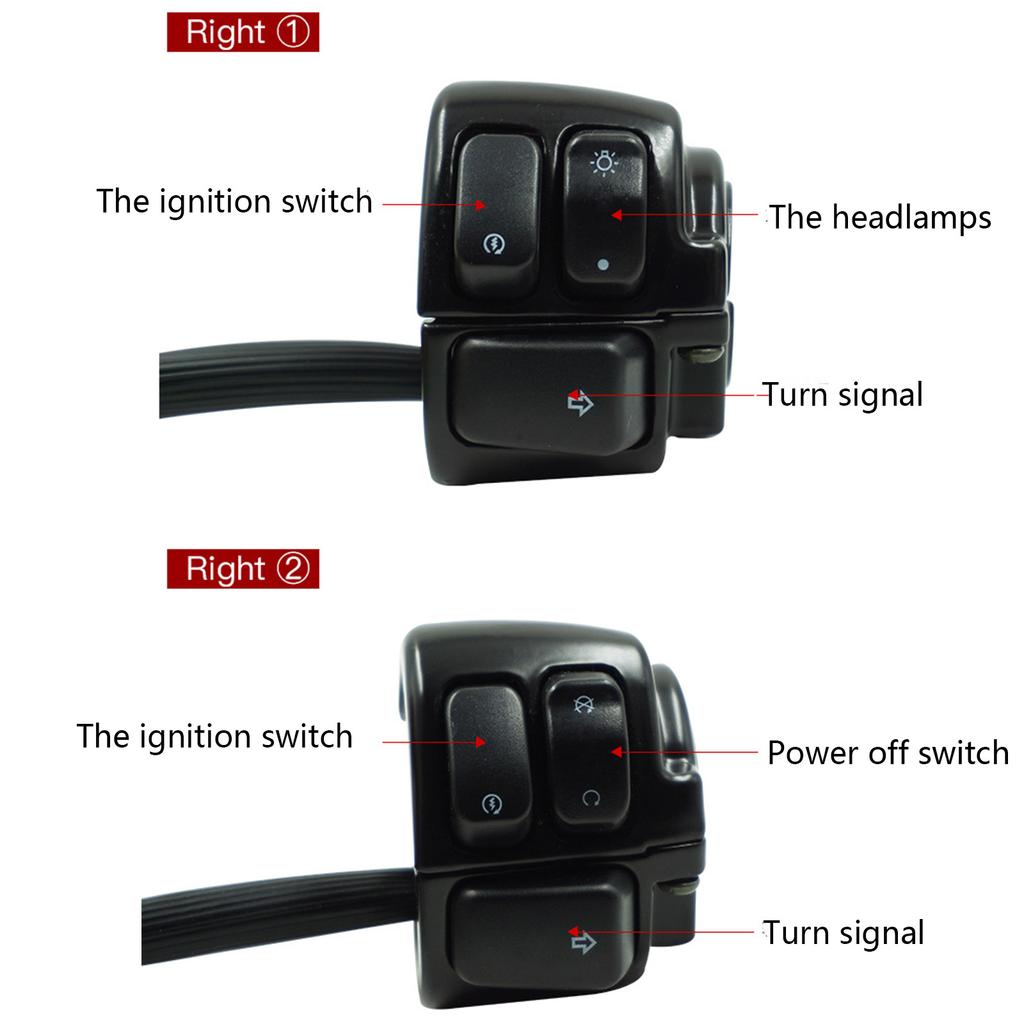 25mm Motorcycle Switches Motorbike Horn Button Turn Signal Electric Fog Lamp Light Start Handlebar Controller Switch