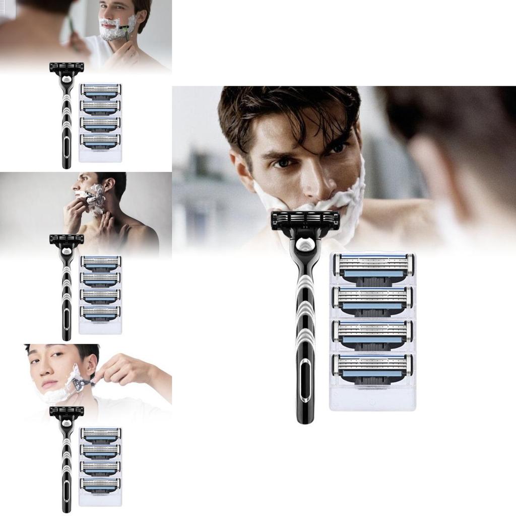 Premium German Three Blade Manual Shaving Razor With Smooth Shaving Experience For Men