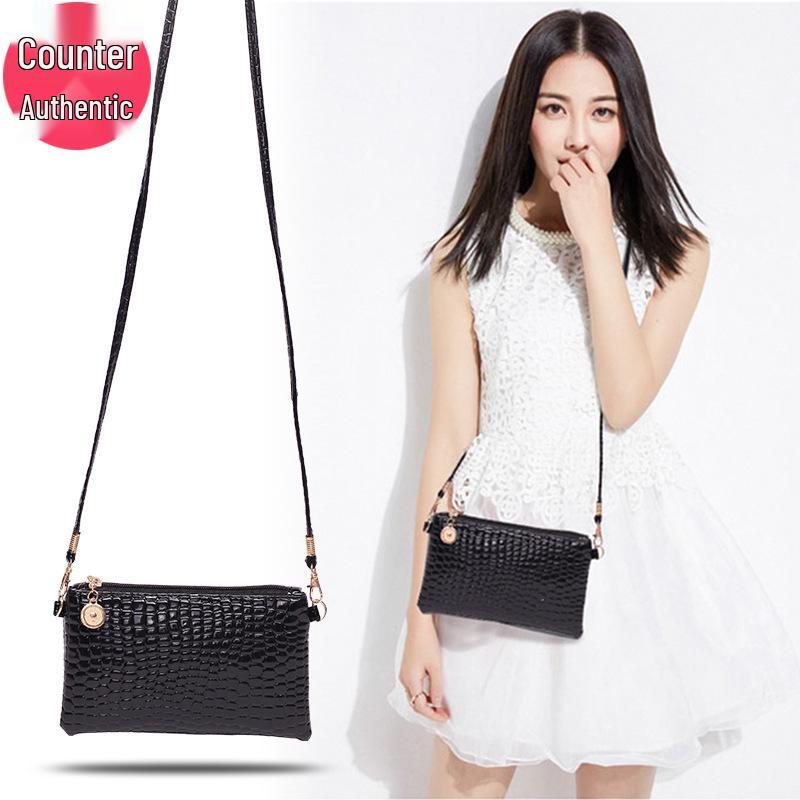 2024 Trendy Crocodile Pattern Women's Crossbody Bag: Single Shoulder Handbag & Phone Coin Purse