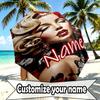 Custom Name Personalized Singer Print Umbrella, Auto Open Close, 8‑Rib Sturdy Frame, Commute Camping Hiking Use, Birthday Gift
