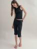 VISUS Cotton Capri Pants_Black