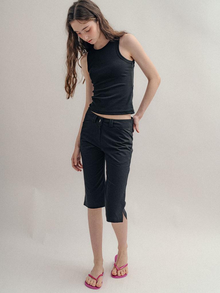 VISUS Cotton Capri Pants_Black