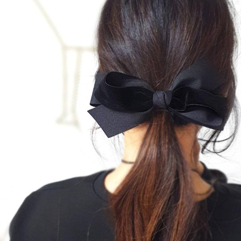 RACOHA Lovely Elizabeth Big Ribbon Hairpin Lovely Velvet P Big Ribbon Hairpin