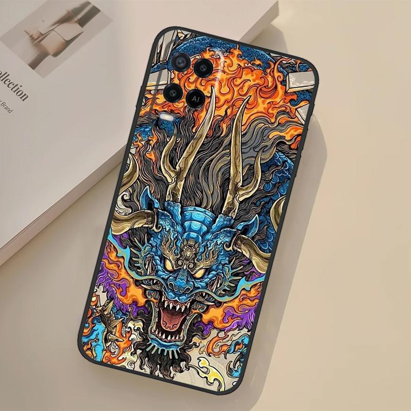 Japanese Dragon Case For Oppo A94 A74 A54 A80 A60 A40 A18 A38 A58 A78 A98 A96 A76 A16 A15 A17 A57 A77 A5 Pro