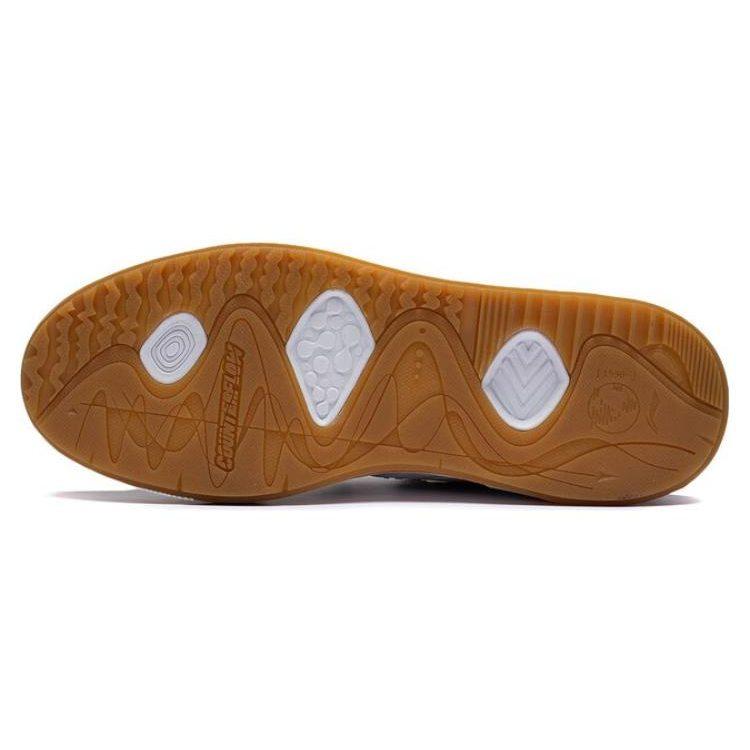 Li Ning FlashStar Slip Resistant Abrasion Resistant Low Top Skateboard Shoes Men's White Gray AGLT087-2