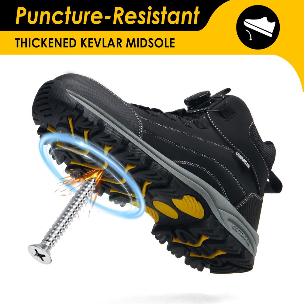 Work Boots Men Shoes High-top Safety Shoes Men Puncture-Proof Security Boots Steel toe shoes Indestructible Boots
